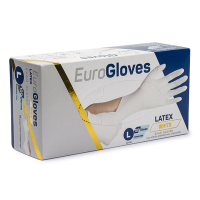 Eurogloves Latexhandskar L (9) | puderfria | vit | 100st | Eurogloves  SME00046