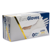 Eurogloves Latexhandskar M (8) | puderfria | vit | 100st | Eurogloves  SME00041