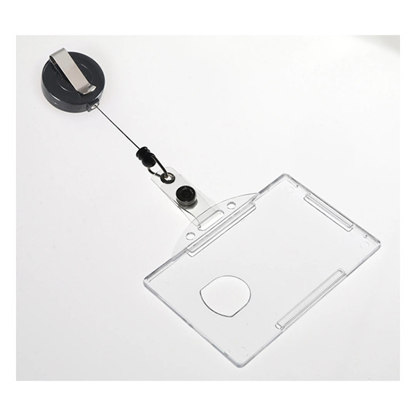 Namnskyltshållare med utdragbar jojo | 85 x 54 mm | Europel | 10st 226974 - 2