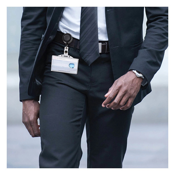 Namnskyltshållare med utdragbar jojo | 85 x 54 mm | Europel | 10st 226974 - 4