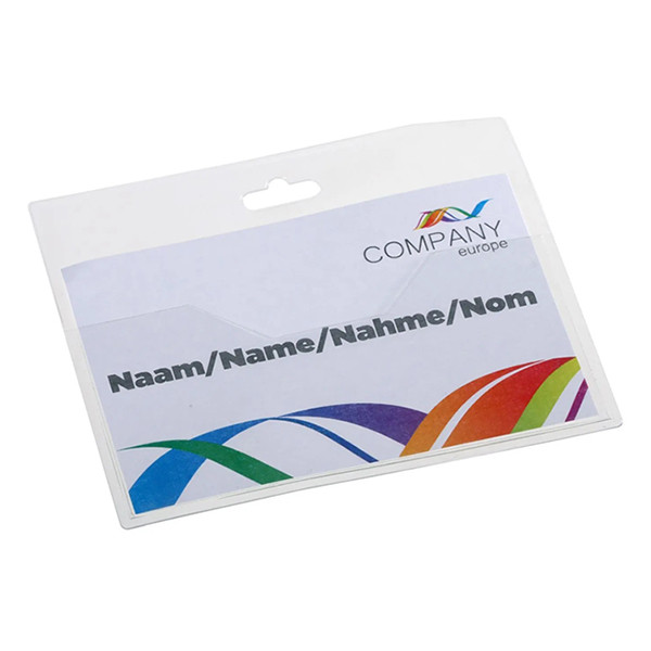Namnskyltshållare utan textilband, öppen | 90 x 60mm | Europel | 24st 226977 - 2