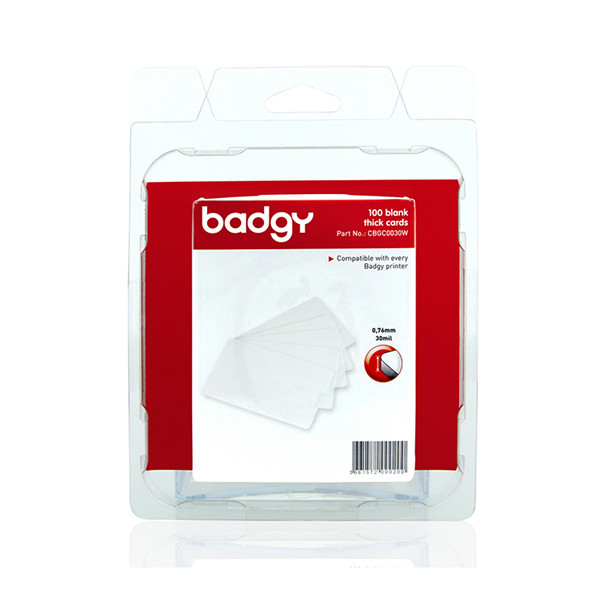 Evolis Badgy plastkort 0,76mm | 100st CBGC0030W 219759 - 1
