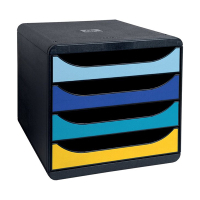 Exacompta Förvaringslåda 4 lådor | Exacompta Bee Blue | blandad 3104202D 404098