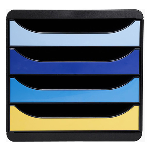 Exacompta Förvaringslåda 4 lådor | Exacompta Bee Blue | blandad 3104202D 404098 - 2