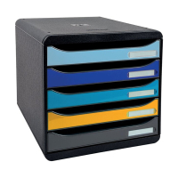 Exacompta Förvaringslåda 5 lådor | Exacompta Bee Blue Plus | blandad 3094202D 404099