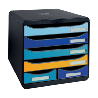 Exacompta Förvaringslåda 6 lådor | Exacompta Bee Blue Maxi | blandad 3124202D 404100