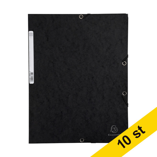 Gummibandsmapp A4 | Exacompta svart | 10st⭐ 404059 - 1