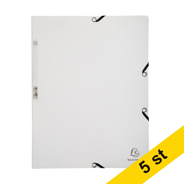 Gummibandsmapp A4 | Exacompta vit | 5st 404043 - 1