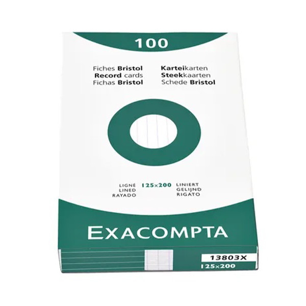 Indexkort linjerat | 125 x 200mm | Exacompta | vit | 100st 404432 - 1
