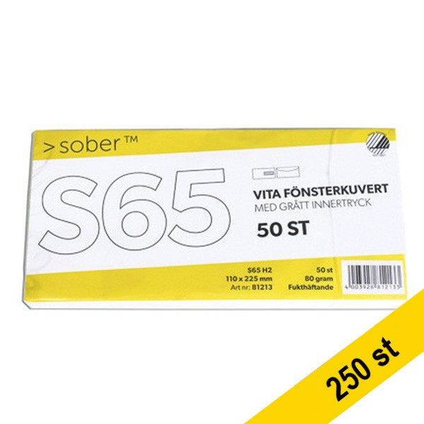 Fönsterkuvert S65 H2 vit fukthäftade | Mayer 250st 360746 - 1