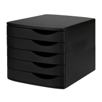 Förvaringslåda 5 lådor | 123ink | svart 300278