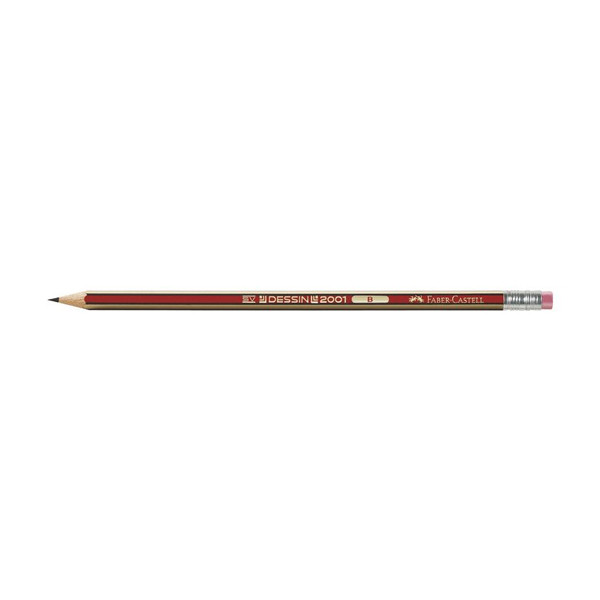 Faber-Castell Blyertspenna B med sudd | Faber-Castell Design FC-112101 220018 - 1