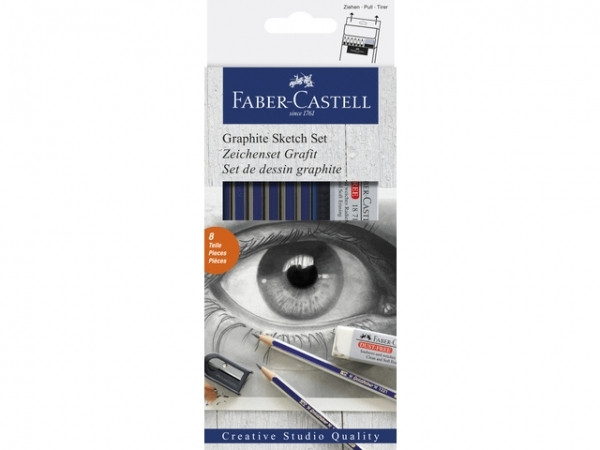 Faber-Castell Skisspennor | Faber-Castell Goldfaber Studio Sketch Set | 8st FC-114000 220087 - 1