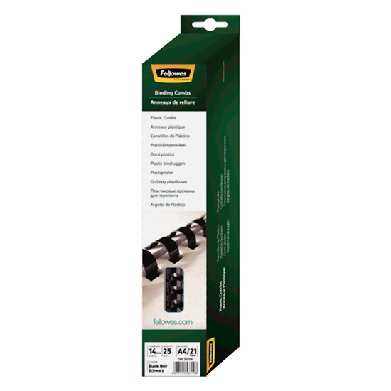 Bindningsspiral 14mm svart | Fellowes | 25st 213159 - 1