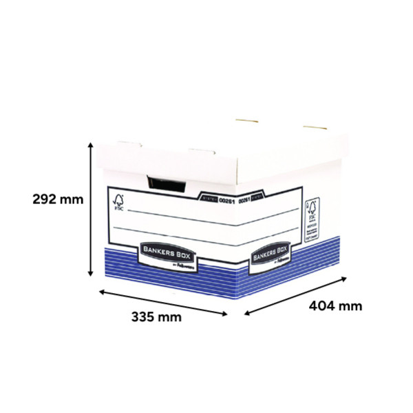 Förvaringskartong Folio A4 | Fellowes Bankers Box | 10st 213261 - 3