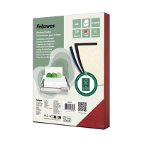 Inbindningsomslag A4 250 gram röd | Fellowes Leatherlook 100st 213198