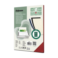 Inbindningsomslag A4 250 gram röd | Fellowes Leatherlook 25st 213207