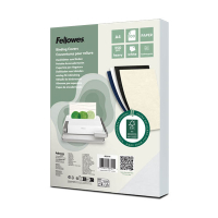 Inbindningsomslag A4 250 gram vit | Fellowes Leatherlook 100st 213197