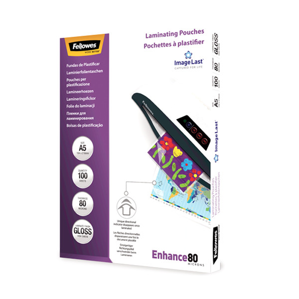 Fellowes Lamineringsfickor A5 80 mik. | blank | Fellowes ImageLast 100st 5306002 213380 - 1