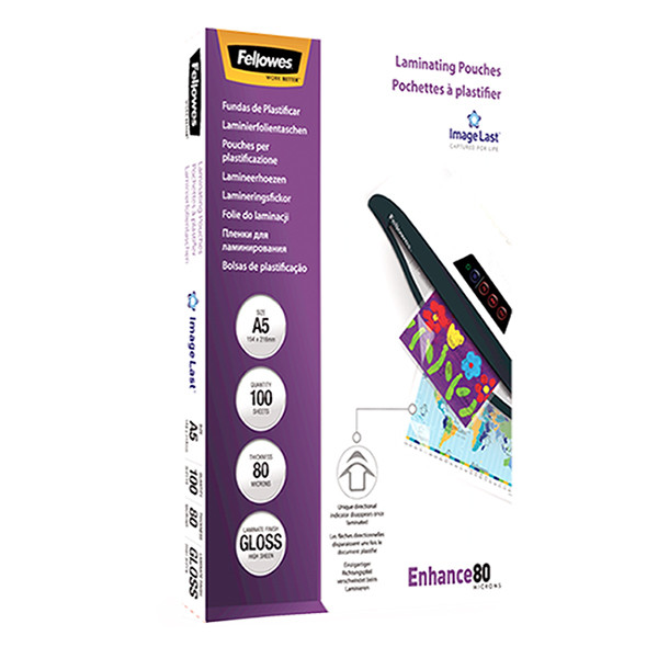 Fellowes Lamineringsfickor A5 80 mik. | blank | Fellowes ImageLast 100st 5306002 213380 - 4
