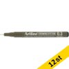 Fineliner 0.3mm | Artline Drawing System 0.3 | svart | 12st 360770 - 1