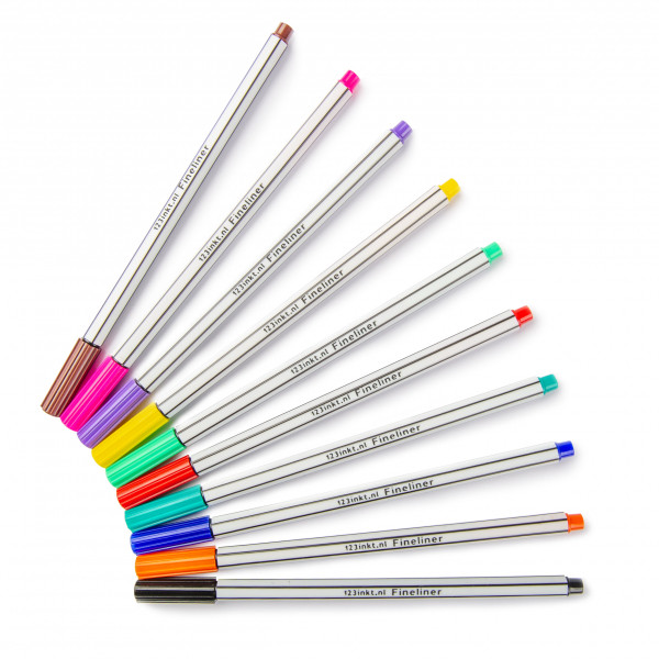 Fineliner 0.45mm | 123ink | blandade färger | 10st⭐ 300300 - 1