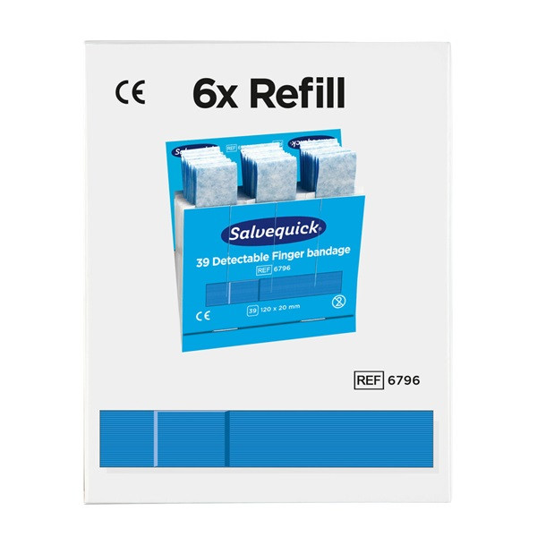 Fingerplåster detectable extra lång refill 6 ask | Salvequick 501468 - 7