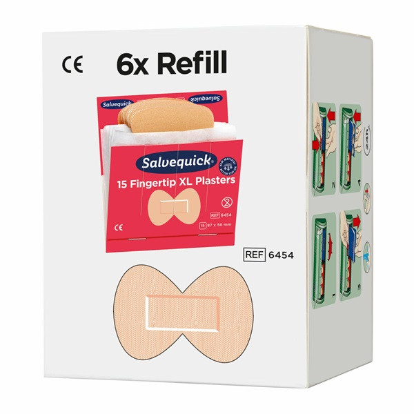 Fingertoppsplåster XL refill 6 ask | Salvequick 501462 - 9