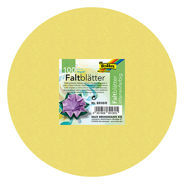 Folia Färgat Papper runda Ø 18cm sorterat | 100 ark 8918/0 222156 - 2