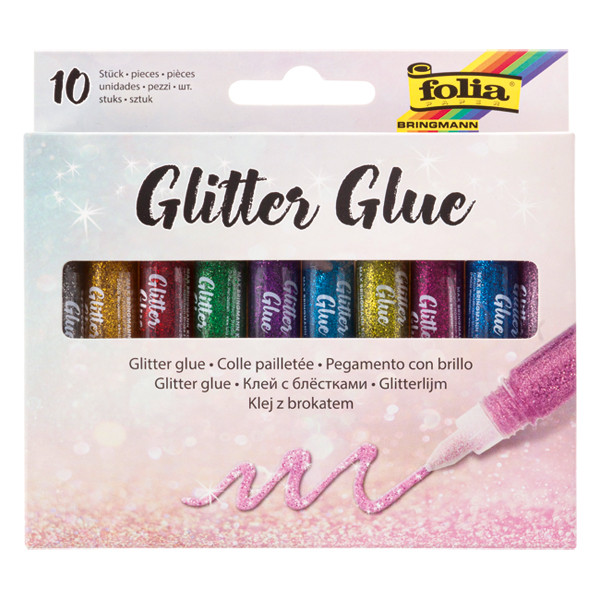 Folia Glitterlim | Folia | sorterade färger | 10st 574 222138 - 1