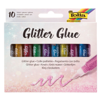 Folia Glitterlim | Folia | sorterade färger | 10st 574 222138