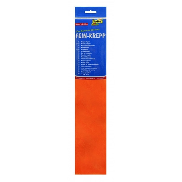Kräppapper 250x50cm | Folia | orange 222100 - 1