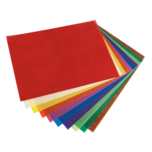 Folia Papper transparent sorterade färger 18,5x29,7cm | 10 ark 810 222210 - 1