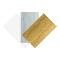 Folia Silkespapper 50x70cm | guld/silver/vit 26 ark x3  222275