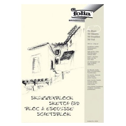 Folia Skissblock A4 | Folia | 120g | 50 ark 8304 222105 - 1