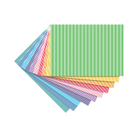 Folia pappersblock färgade ränder 50 x 70 cm | 10 ark 47309 222124