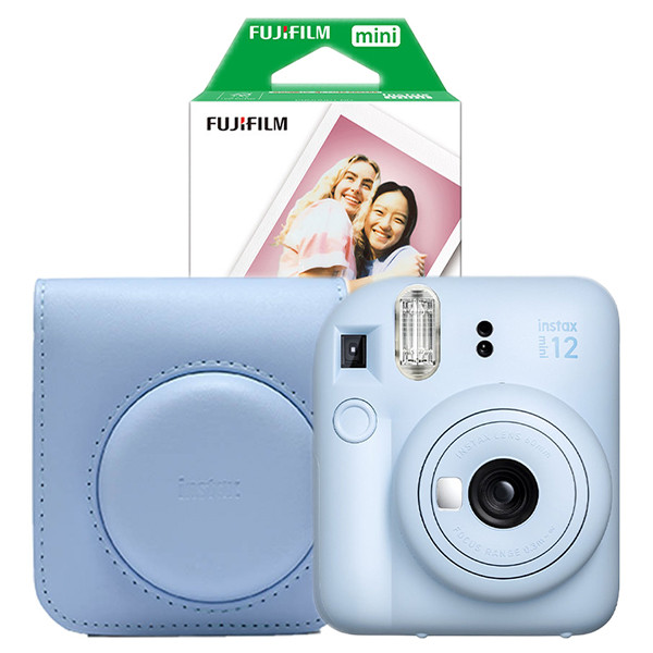 Fujifilm Instax Mini 12 Blue med blått fodral och fotopapper (20 ark) 150886 - 1