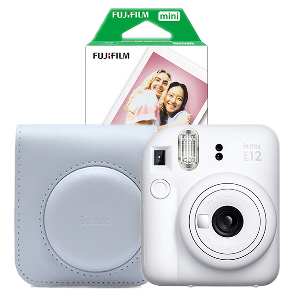 Fujifilm Instax Mini 12 White med vitt fodral och fotopapper (20 ark) 150885 - 1