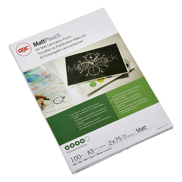 GBC Lamineringsfickor A3 75 mik. | matt | GBC 100st 41660E 207076 - 1