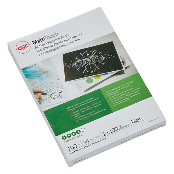 GBC Lamineringsfickor A4 100 mik. | matt | GBC 100st 3740491 207614 - 1