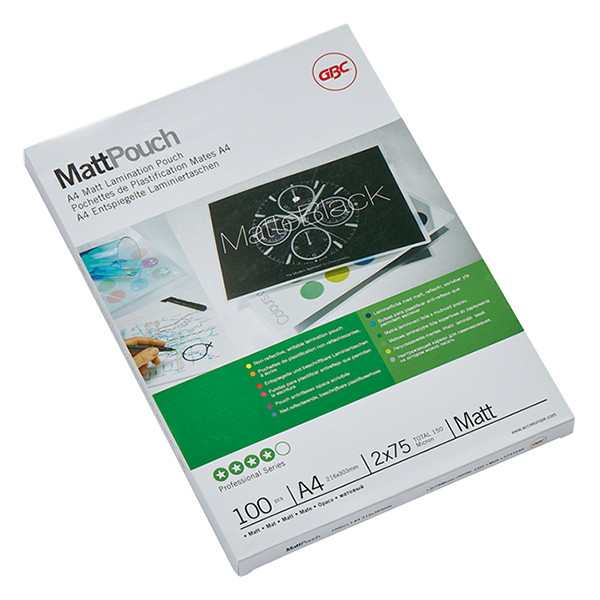 GBC Lamineringsfickor A4 75 mik. | matt | GBC 100st 3747240 207613 - 1