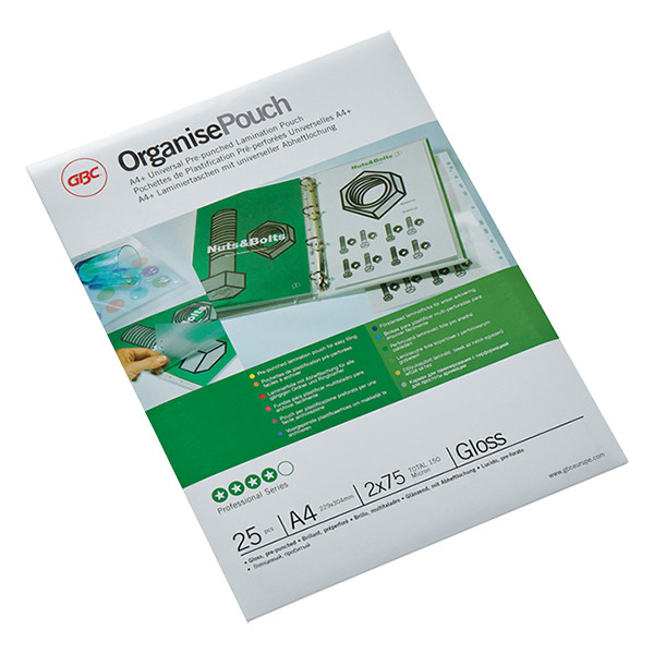 GBC Lamineringsfickor A4 (perforerade) 75 mik. | blank | GBC 25st 3747515 207036 - 1