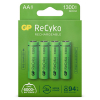 GP 1300 ReCyko Uppladdningsbart AA/HR06 Ni-Mh batteri 4-pack
