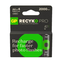 GP 2000 ReCyko Pro Photo Flash Uppladdningsbart AA | HR06 Ni-Mh batteri 4-pack AGP00120