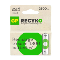 GP 2600 ReCyko uppladdningsbart AA | HR06 Ni-Mh batteri 4-pack AGP00102