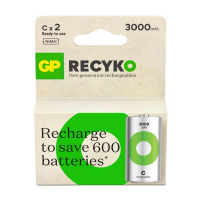 GP 3000 ReCyko Uppladdningsbart C | HR14 Ni-Mh batteri 2-pack AGP00114