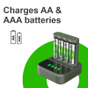 GP Batteriladdare med dockningsstation + 4st GP 2100 ReCyko uppladdningsbara AA batterier AA AAA HR03 HR06 AGP00109 - 5