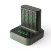 GP Batteriladdare med dockningsstation + 4st GP 2600 ReCyko uppladdningsbara AA batterier AA AAA HR03 HR06 AGP00112 - 2