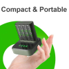 GP Batteriladdare med dockningsstation + 4st GP 2600 ReCyko uppladdningsbara AA batterier AA AAA HR03 HR06 AGP00112 - 3
