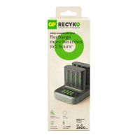 GP Batteriladdare med dockningsstation + 8st GP 2600 ReCyko uppladdningsbara AA batterier AA AAA HR03 HR06 AGP00106